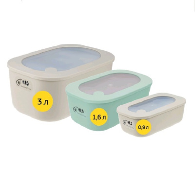 Ёмкость для продуктов НЕО герметичная 3л
