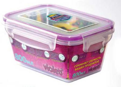 Контейнер герметичный прямоугольный 800мл