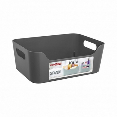 Корзинка универсальная "SCANDI", 170х120х75мм, 1,2л (св.серый)(то)