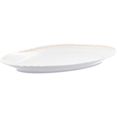 Селедочница дл. 300 мм Вырезной край Отводка люстром (фарфор)