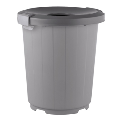 Бак 105л с крышкой воронкой на колесах (серый)