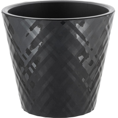 Горшок для цветов Manhattan D280мм 11л c дренажной вставкой оникс (то)