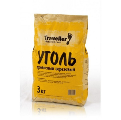 Уголь древесный пакетированный 3 кг   /96упак/ 10/001518