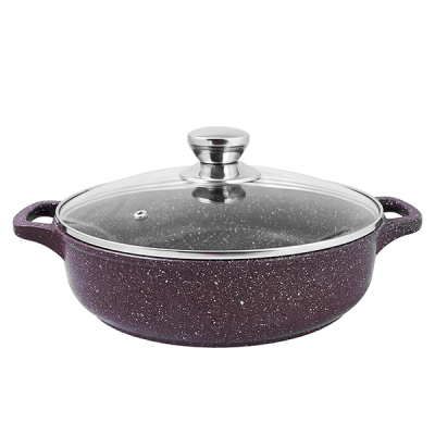 Жаровня а/пр литая 24см стекл/кр Доломит ТМ Традиция