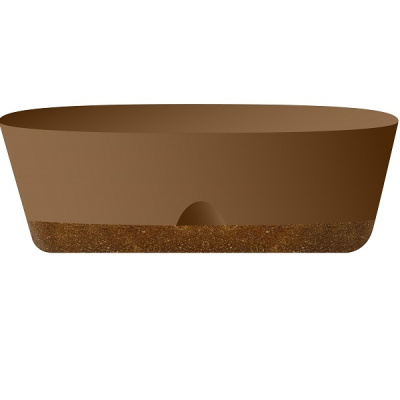 Ящик балконный 40см WOOD молочный шоколад/бук (то)