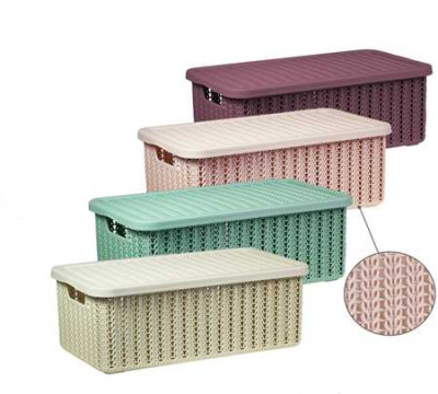 Коробка ВЯЗАНИЕ 6л с крышкой (то)