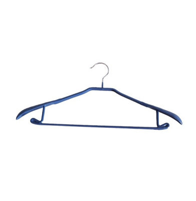 Вешалка металлическая с планкой (синяя)