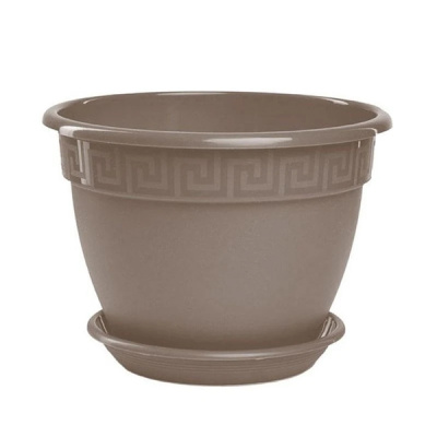 Горшок "Антик", D25, с поддоном 4.9л фраппе