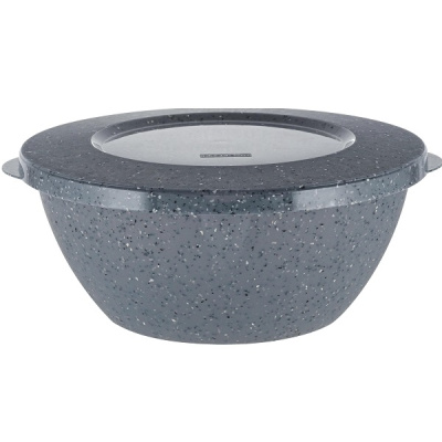 Миска Plast Team Stone 3л с крышкой темный камень (то)