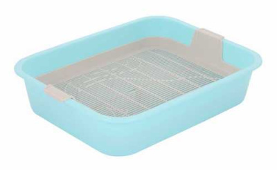 Лоток ALTA "Мур-мяу" для кошек (с сеткой) голубой (то)