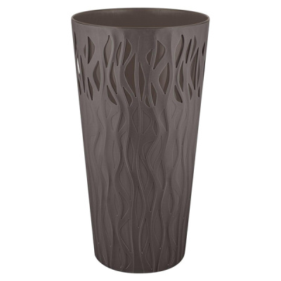 Горшок для цветов Winds D340мм, 40л c дренажной вставкой 18,7л антрацит (то)