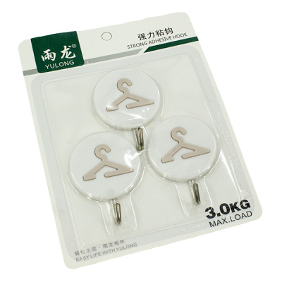 Крючки круглые 3шт (пластик, металл)