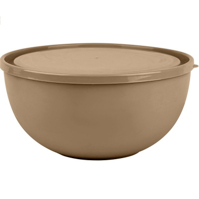 Салатник Galaxy 2,5л с крышкой шоколадный мокко (то)