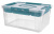 Ящик унив. "GRAND BOX" 390х290х180мм, 15,3л с замками и вставкой-органайзером голубой