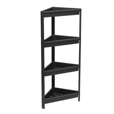 Этажерка угловая VIKEA 4-х ярусная (черный) (то)