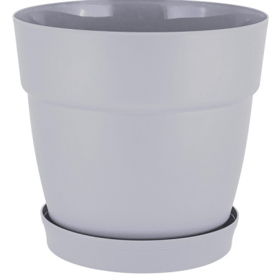 Горшок для цветов Villa de Fiori D380мм с поддоном 26л утренний туман (то)