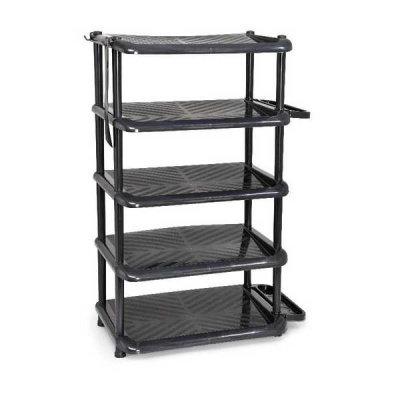Этажерка для обуви "Комфорт" 5 полок с аксессуарами (черная)
