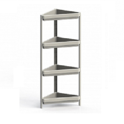 Этажерка 4-х секц. угловая Kleo 442х330х1000мм (бежевый)(то)