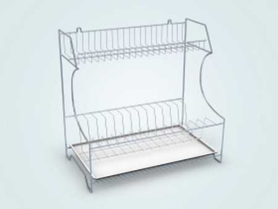 Тарелосушка  универсальная с поддоном (370мм) хром