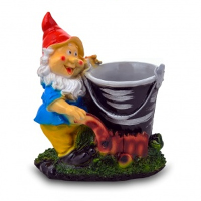 Кашпо "Гном с ведром"