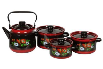 Набор №142 4 пред."Кармен" (1,5л,3л, 4,5л+чайник3,5л)