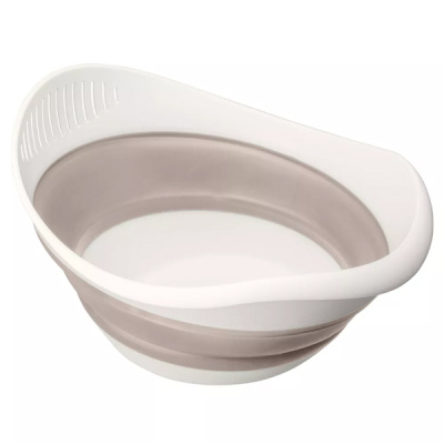 Миска-дуршлаг 2-В-1 складная ZOOM 3,9Л (Светло-бежевый) (то)