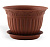 Горшок "Виноград", D29, с поддоном 6л терракотовый