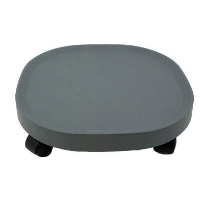 Подставка для цветов на колесах, 35см (цвет серый)