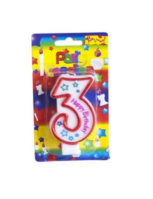 Свеча-цифра в торт 3