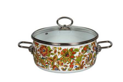 Кастрюля сф. "IMPERIO" белая 3,0л низк