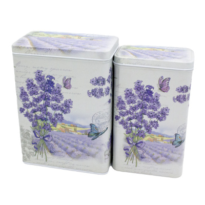 Набор банок для сыпучих продуктов 2шт (11*7*19см и 15*9*20см)