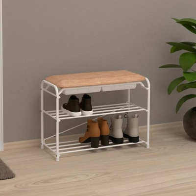 Подставка для обуви "Альфа 23" с сиденьем и ящиком