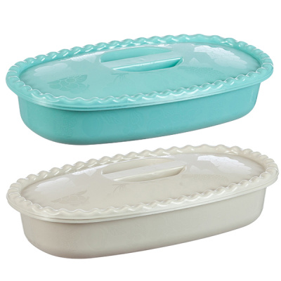 Миска прямоугольная 1.5л. с крышкой (то)