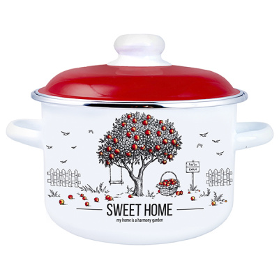 Кастрюля эмал цил Apple Tree 2,0л ТМ Appetite