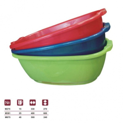 Таз 37,5л овальный (микс)(то)