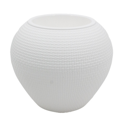 Кашпо пластиковое СФЕРА Ø-17см h-25см белый