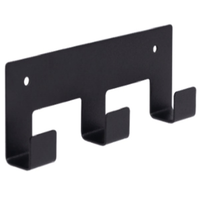Вешалка настенная 3 крючка на холдере (черный) (хпп) (то)