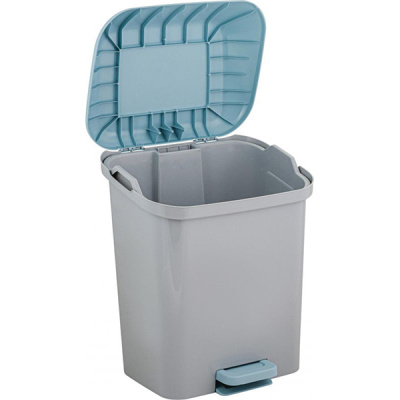 Контейнер для мусора 15л Step с педалью небесный (то)