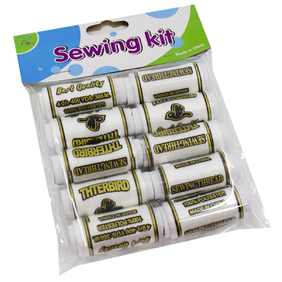 Нить швейная белая (набор 10катушек)