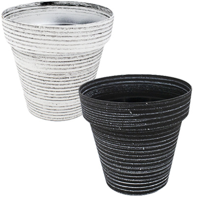 Кашпо пластиковое ШАГРЕНЬ Ø-22см h-21см