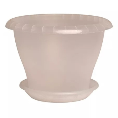 Горшок "Гамма плюс", D19, с поддоном 2,0л пудра