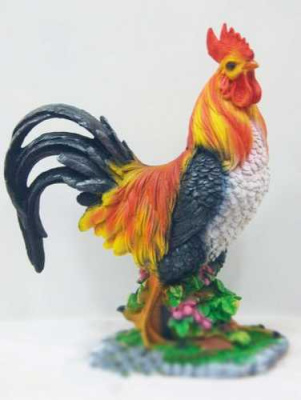 Петух на бочке с ягодами