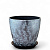 Горшок Роспись шёлк серый 12см (РС 72/1)