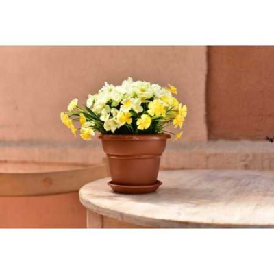 Горшок "Милано", D25, с поддоном 4,5л терракотовый (то)