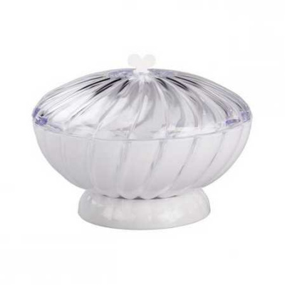 Сухарница "Грация" 1,5л с крышкой (белый) (то)