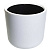 Горшок Лион 9л с черной вкладкой Белый