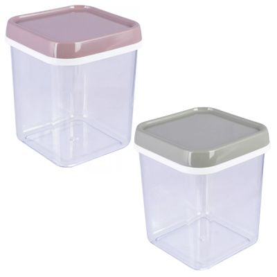 Банка для сыпучих продуктов 1,2л квадр. (то)