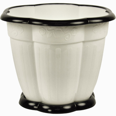 Горшок цв. "Восторг" 1,5л. с поддоном (белый)(то)