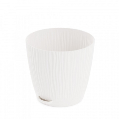 Горшок цв. "Флис" 1,2л с прикорневым поливом (белый)
