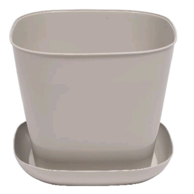 Кашпо квадратное 9,8л. с поддоном (агат)